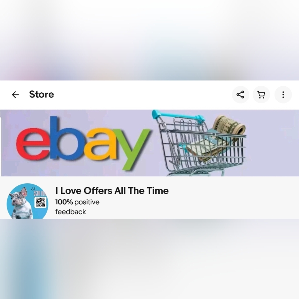 Shopping Cart with Blue Handle